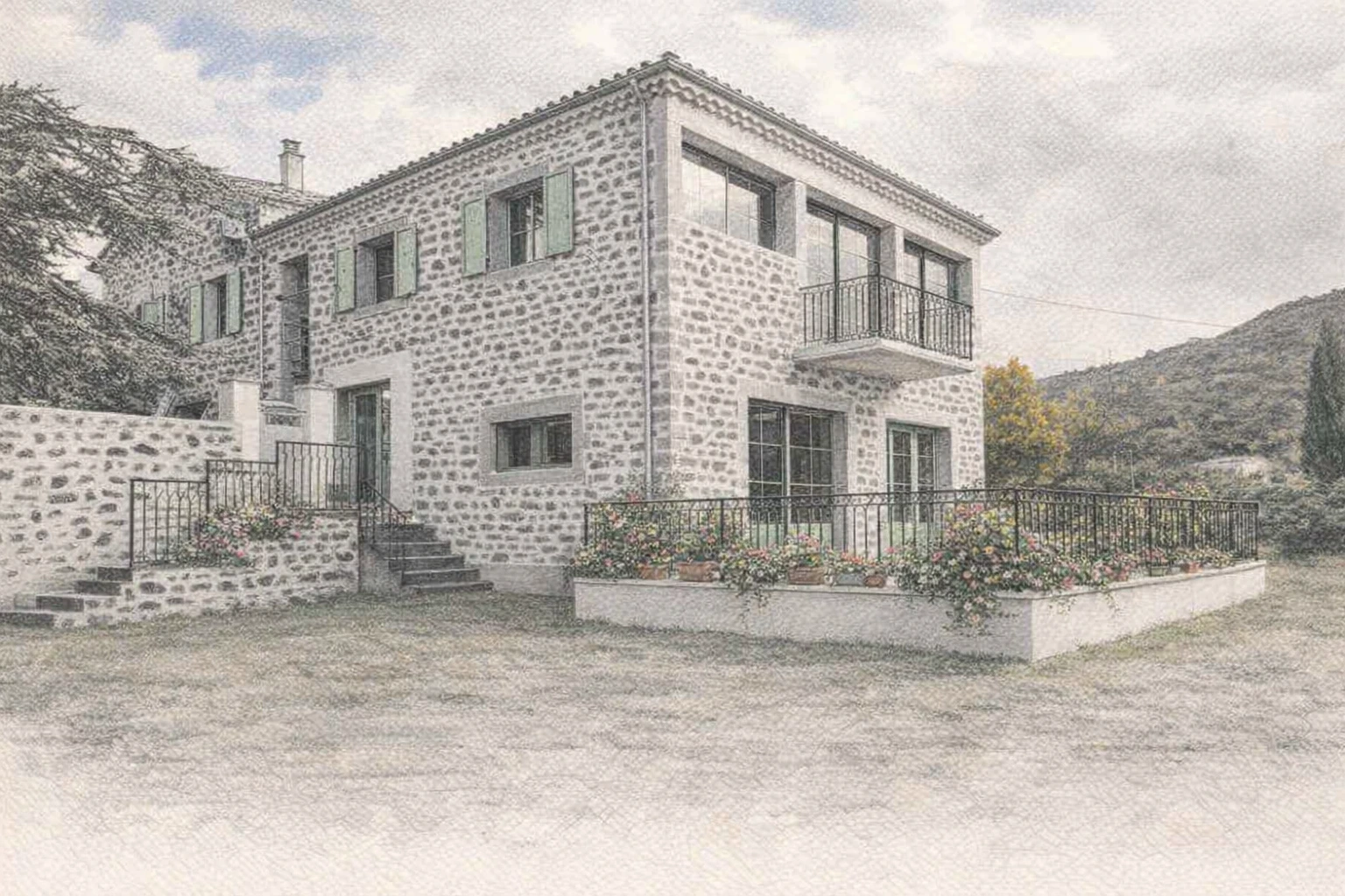 Adapted spaces at Mas de Louise